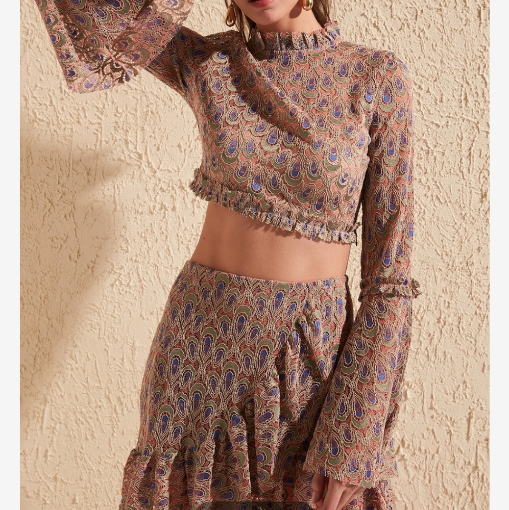 🆕 Trendyol Multi color crop lace blouse - Picture 4 of 5